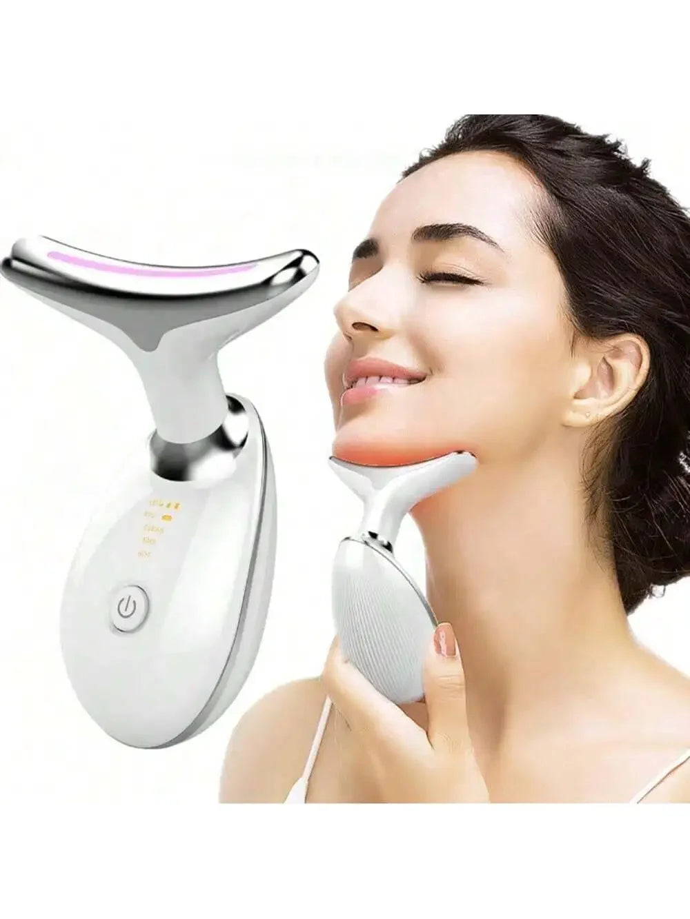 Face Lifting Tool 5-in-1 EMS Microcurrent LED Light Vibration Massager for Tightening Skin and Anti-Aging Care