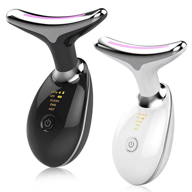 Face Lifting Tool 5-in-1 EMS Microcurrent LED Light Vibration Massager for Tightening Skin and Anti-Aging Care
