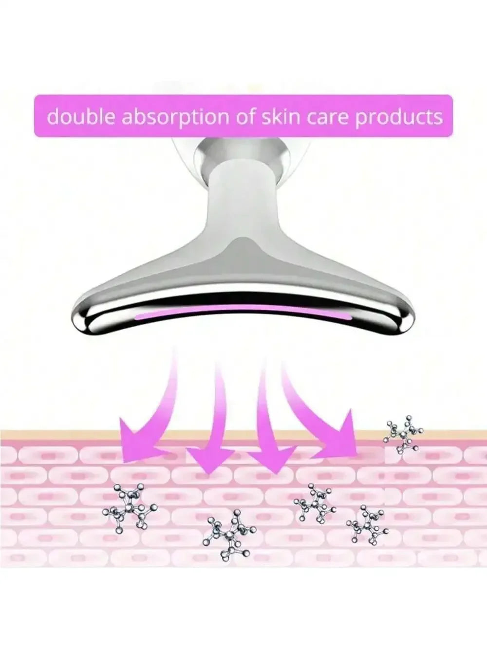 Face Lifting Tool 5-in-1 EMS Microcurrent LED Light Vibration Massager for Tightening Skin and Anti-Aging Care